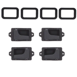 Set of 8 Textured Black Inner Door Handle and Trim Bezel for BMW 3 Series E30, E28, E24, E23