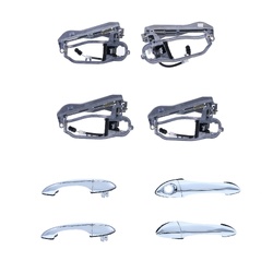 Set of 8 Chrome Outer Door Handle and Carrier for BMW X5 E53 00-07