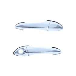 Door Handle Outer for BMW X5 Set of 2 Chrome Front Left & Right