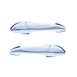 Door Handle Outer for BMW X5 Set of 2 Chrome Rear Left & Right