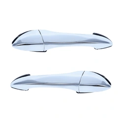 Set of 2 Rear Left & Right Door Handle Outer Chrome for BMW X5 E53 2000 - 2007