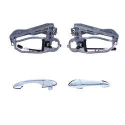 Set of 4 Rear LH+RH Chrome Outer Door Handle and Carrier for BMW X5 E53 00-07
