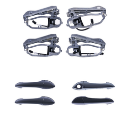 Set of 8 Primed Black Outer Door Handle and Carrier for BMW X5 E53 00-07