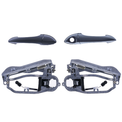 Set of 4 Front LH+RH Primed Black Outer Door Handle and Carrier for BMW X5 E53 00-07