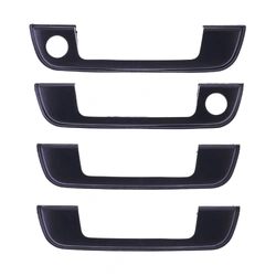 4pc Set FRONT & REAR Left + Right Outer Door Handle Cover Black for BMW 3 Series E36 91-01, 5 Series E34 88-96