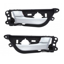 Door Handle Inner for Hyundai Veloster 11-17 Set of 2 Silver FRONT LEFT+RIGHT