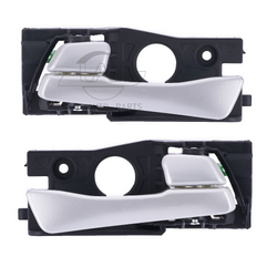 Door Handle Inner for Hyundai Accent RB 11-19 Set of 2 Silver REAR LEFT+RIGHT