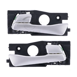 Door Handle Inner for Hyundai Accent RB 11-19 Set of 2 Silver REAR LEFT+RIGHT