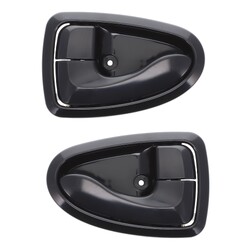 Door Handle Inner for Hyundai Accent LC 00-06 Set of 2 Black FRONT=REAR LH+RH