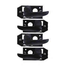 Door Handle Inner for Hyundai Elantra 01-06 Set of 4 Black FRONT REAR LEFT+RIGHT