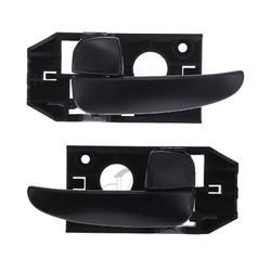 Door Handle Inner for Hyundai Elantra 01-06 Set of 2 Black REAR LEFT+RIGHT