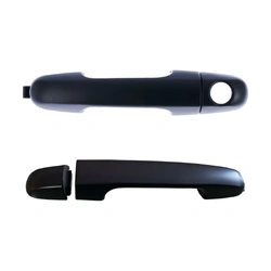 2pc Front Left & Right Outer Door Handle Black For Hyundai i20 PB 2009-15