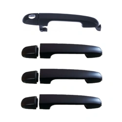 4pc Front Rear Left & Right Outer Door Handle Black For Hyundai i20 PB 2009-15