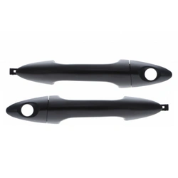 Door Handle Outer for Hyundai Accent 11-19 Set 2 Black FRONT LH W/ Keyhole + RH