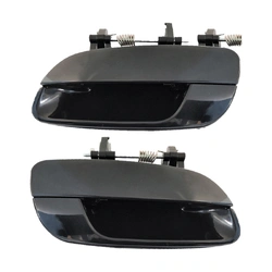 Door Handle Outer for Hyundai Elantra XD 00-06 Set of 2 Black REAR LEFT+RIGHT