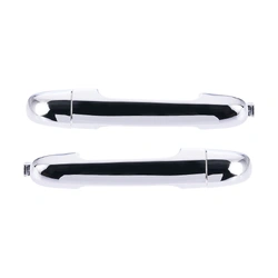 Door Handle Outer for Hyundai i30 FD 07-12 Set of 2 Chrome REAR LEFT+RIGHT