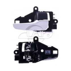 Front / Rear Right Chrome Facial, Textured Black Base Inner Door Handle for Mitsubishi Lancer CF 07-17, Triton 06-15, Outlander 06-12, Colt 06-11