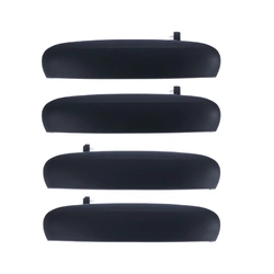 Door Handle Outer for Mitsubishi Mirage 12-20 Set of 4 Black FRONT REAR LH+RH