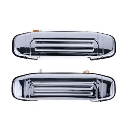 Door Handle Outer for Mitsubishi Pajero 91-00 Set of 2 Chrome FRONT LEFT+RIGHT
