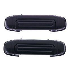 Door Handle Outer for Mitsubishi Pajero 91-00 Set of 2 Black FRONT LEFT+RIGHT