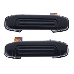 Door Handle Outer for Mitsubishi Pajero 91-00 Set of 2 Black REAR LEFT+RIGHT