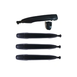Door Handle Outer for Toyota Landcruiser Prado J120 02-09, Kluger 07-13, Camry 06-12, Aurion 06-12, Lexus 03-09 Set 4 Black FRONT REAR