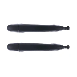 Door Handle Outer for Toyota Landcruiser Prado J120 02-09, Kluger 07-13, Camry 06-12, Aurion 06-12, Lexus 03-09 Set 2 Black REAR LH+RH