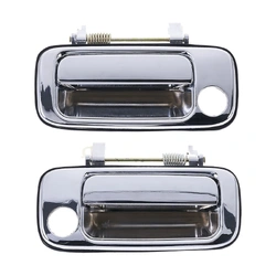 2pc Front Left & Right Outer Door Handle Chrome For Toyota Landcruiser J80 1990 -1998