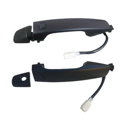 Door Handle Outer for Toyota Landcruiser 07-21 Set 2 Black FRONT LH+RH W/Sensor