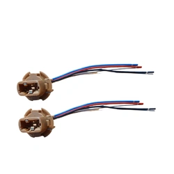 T20 7443 Wedge Light Globe Socket Connector For Dual Filament Globe 2pc