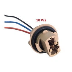 10 Pcs T20 7443 Wedge Light Globe Socket Connector For Dual Filament Globe