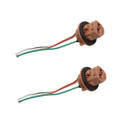 T20 7443 Dual Filament Wedge Taillight Stop Light Blub Globe Socket Connector For Car X 2pc