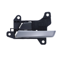 Front / Rear Left Silver Facial, Textured Black Base Inner Door Handle for Hyundai Elantra AD 16-20