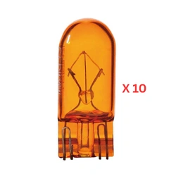 T10 WY5W Amber Halogen Wedge Signal/Indicator Light Blub Globe 12V 5W x10pcs