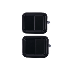 Set of 2 Front LH+RH Primed Black Outer Door Handle for Jeep Wrangler TJ 96-07, Full Door Type