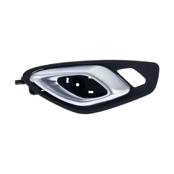 Front Left Silver Facial, Textured Black Base Inner Door Handle for Chevrolet Camaro 17-20