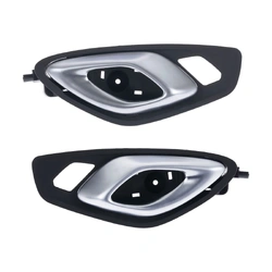 2pc Front Left & Right Inner Door Handle Silver For Chevrolet Camaro 2016 -2020 