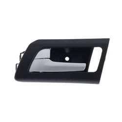 Rear Left Silver Facial, Textured Black Base Inner Door Handle for Holden Commodore VE 06-13, Statesman WM 06-21