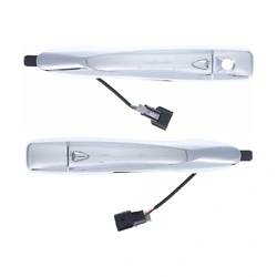 Door Handle Outer Keyless for Nissan Qashqai 14-21 Set 2 Chrome FRONT LEFT+RIGHT