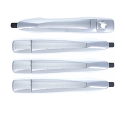 Door Handle Outer for Nissan Qashqai 14-21 Set of 4 Chrome FRONT LEFT+RIGHT