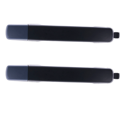 Set of 2 Rear LH+RH Primed Black Outer Door Handle for Nissan Dualis J10 07-16, Navara D40 08-15 Vin:MNT, Pathfinder R51 05-13