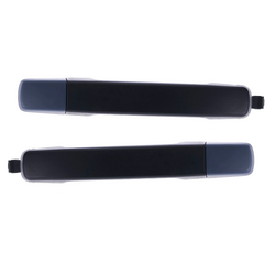 Set of 2 Front LH+RH Primed Black Outer Door Handle for Nissan Dualis J10 07-16, Navara D40 08-15 Vin:MNT, Pathfinder R51 05-13