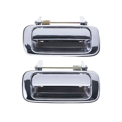 Door Handle Outer for Toyota Landcruiser J80 90-98 Set of 2 Chrome REAR LH+RH