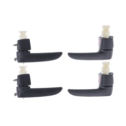 Door Handle Inner for Mazda 3 03-09 Set of 4 Black FRONT REAR LEFT+RIGHT