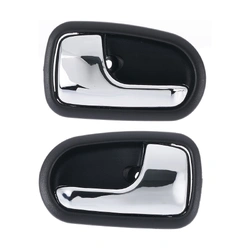 2pc Left & Right Front = Rear Inner Door Handle Door Chrome For Ford Courier PG Laser KN KQ Mazda 323 BJ