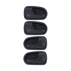 4pc Left Right Front & Rear Inner Door Handle Door Texture Black For Ford Courier PG Laser KN KQ Mazda 323 BJ