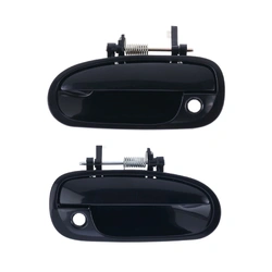 2pc Front Left & Right Outer Door Handle Black For Honda Civic EK 1995-2001