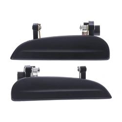 Door Handle Outer for Kia Rio 2002-2005 Sedan Hatch Set of 2 Black REAR LEFT+RIGHT