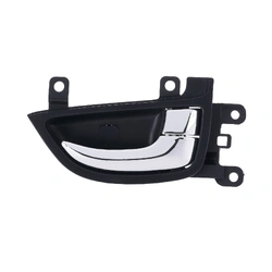 Front Right Chrome Facial, Textured Black Base Inner Door Handle for Hyundai Elantra MD 11-15