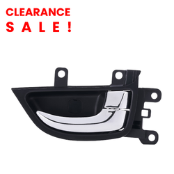 Rear Right Chrome Facial, Textured Black Base Inner Door Handle for Hyundai Elantra MD 11-15